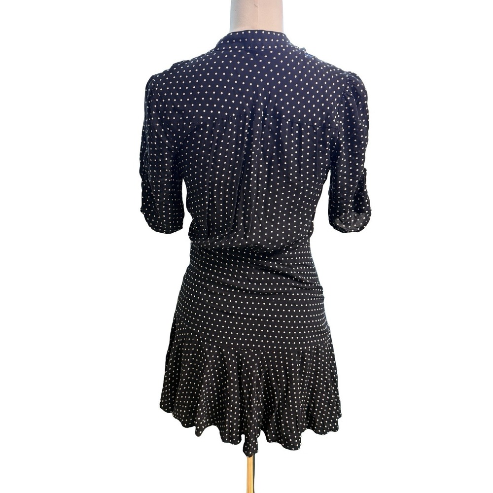 Free People Pippa Short Sleeve Dress Polka Dot in Black Size S Twee Romantic - Picture 5 of 7